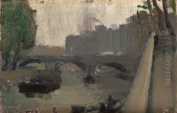 Pont Neuf, Paris Oil Painting by Xavier Martinez