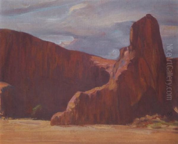 A Canyon In Arizona - Canyon De Chelly Oil Painting by Xavier Martinez