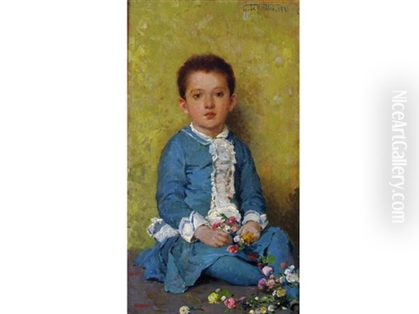 Bambino Oil Painting by Gaetano de Martini