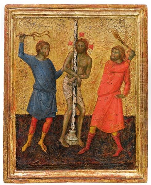 Geiselung Christi Oil Painting by Simone Martini