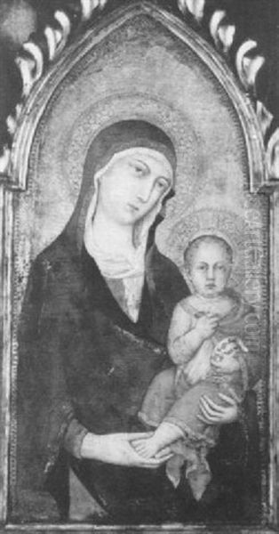 The Madonna And Child Oil Painting by Simone Martini