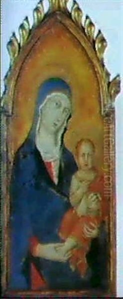 Madonna Das Kind Haltend Oil Painting by Simone Martini