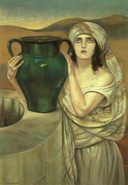 La Samaritana Oil Painting by Alberto Martini