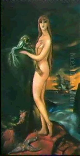 Venere - 1921 Oil Painting by Alberto Martini