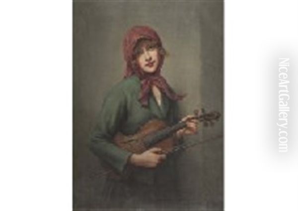 Parisienne Oil Painting by Francois Martin-Kavel