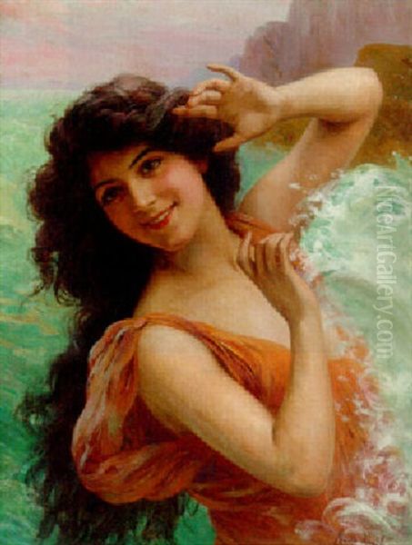 The Water Nymph Oil Painting by Francois Martin-Kavel