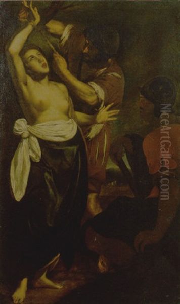 Sant'agata Martirizzata Davanti A Quinziano Oil Painting by Giuseppe Marullo