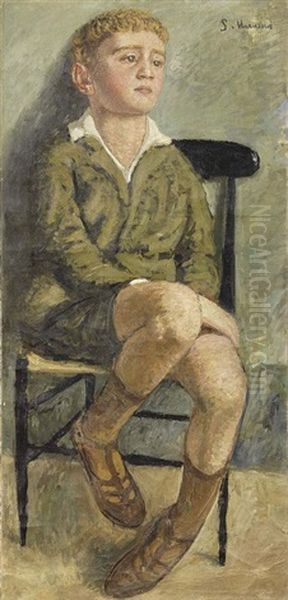 Ragazzo Seduto Oil Painting by Piero Marussig