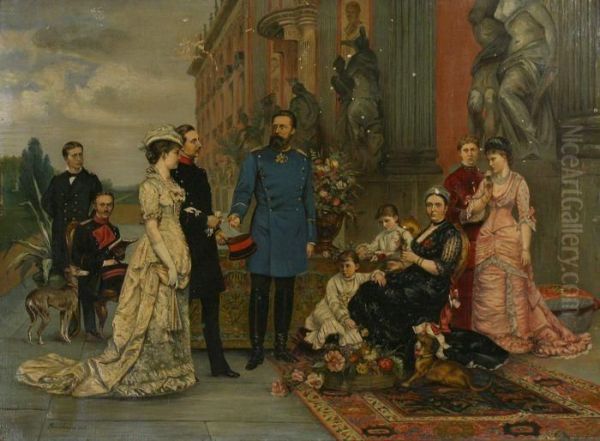 Royal Family Portrait Oil Painting by Joseph Bernhardt