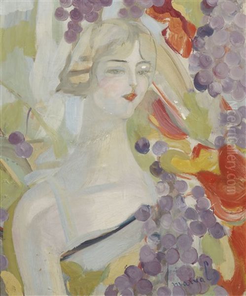 Portrait De Jeune Femme, La Faunesse Oil Painting by Jacqueline Marval