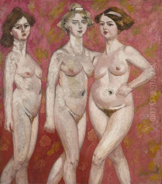 Les Trois Graces Oil Painting by Jacqueline Marval