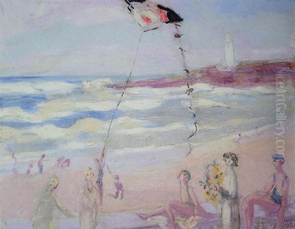 Le Cerf-volant, Biarritz Oil Painting by Jacqueline Marval