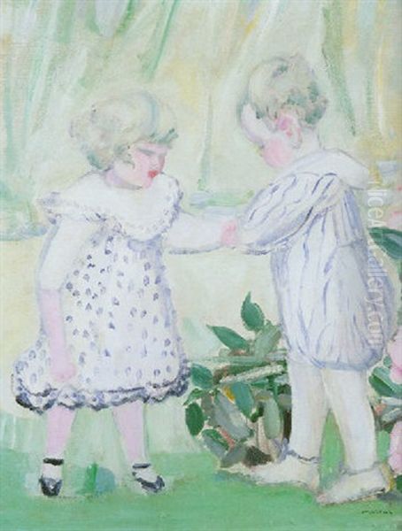 Les Deux Enfants Oil Painting by Jacqueline Marval