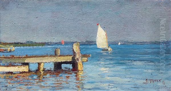 Sailing Boats On The Baltic Sea Oil Painting by Gustav Marx