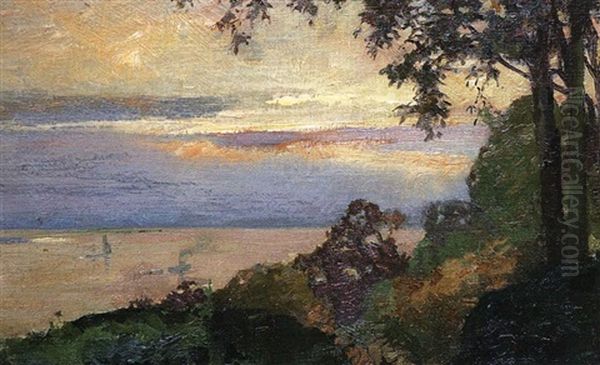 Blick Auf Die Elbe Von Teufelsbruck Oil Painting by Gustav Marx