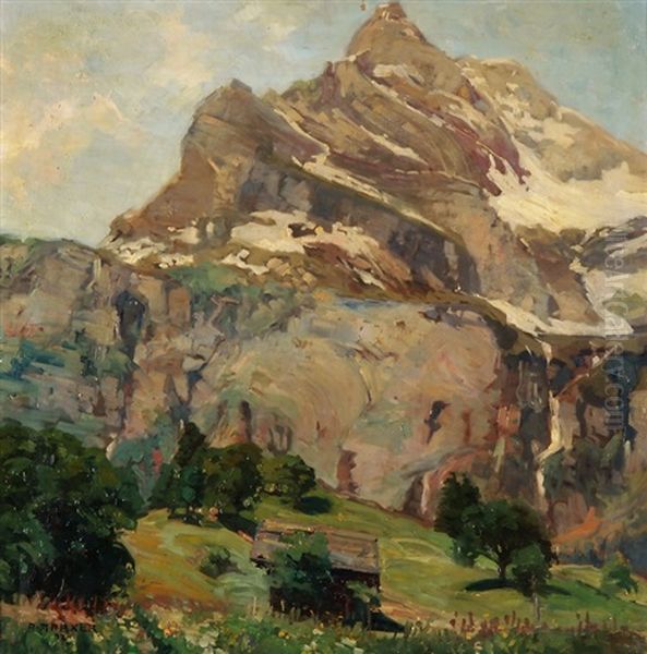 Gebirgslandschaft Oil Painting by Alfred Marxer