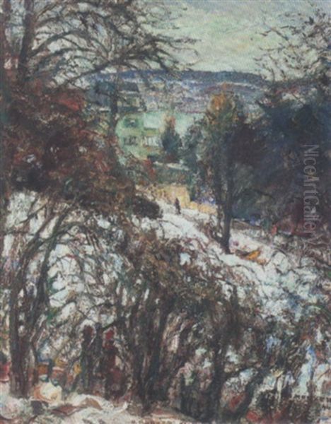 Winterliche Landschaft Oil Painting by Alfred Marxer