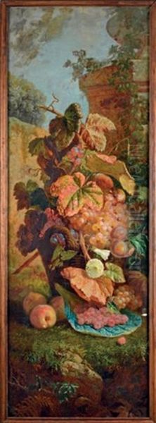 Raisins, Framboises, Abricots Oil Painting by Antoine Marzo