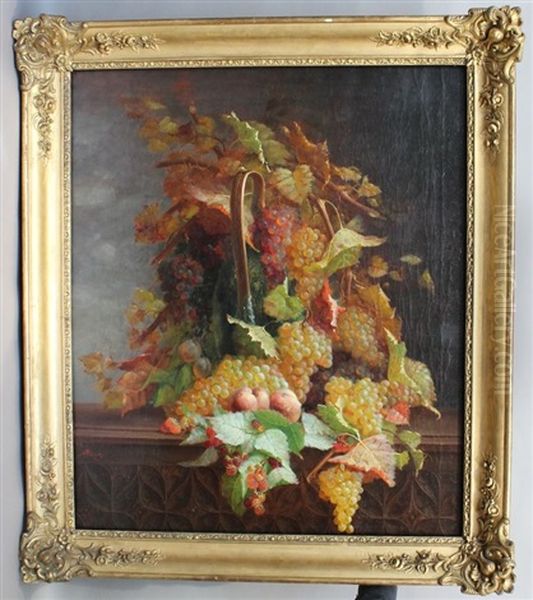 Nature Morte Aux Raisins D'automne Oil Painting by Antoine Marzo