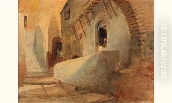 Casbah D'alger Oil Painting by Numa Marzocchi de Belluci