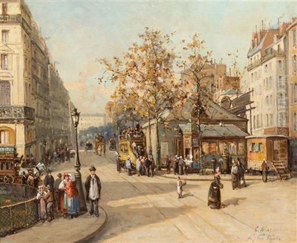 La Place Pigalle, Paris Oil Painting by Gustave Mascart