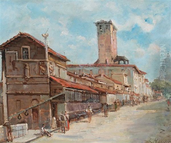 Vista Urbana Oil Painting by Gustave Mascart