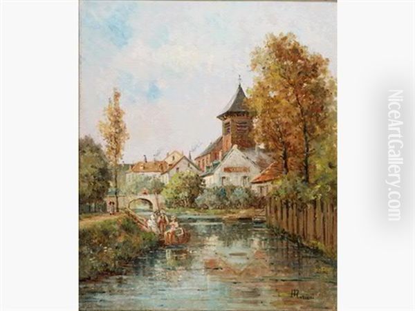 Moret-sur-loing Oil Painting by Gustave Mascart