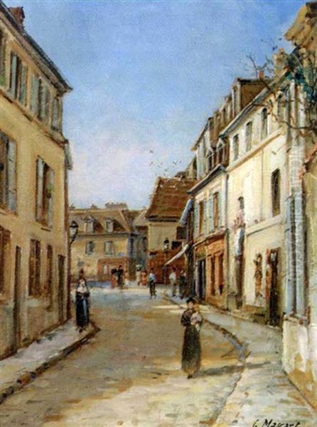 Rue Du Mont-cenis Oil Painting by Gustave Mascart