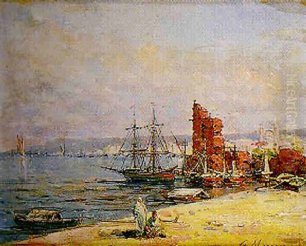 Le Bosphore A Constantinople Oil Painting by Gustave Mascart