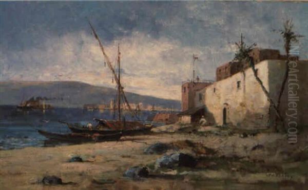 Port Mediterraneen Oil Painting by Gustave Mascart