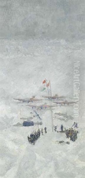 Eroberung Des Nordpols (pair) Oil Painting by Ilya Ivanovich Mashkov