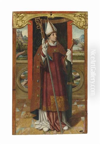 Saint Blaise Oil Painting by Vicente Juan (de Juanes) Masip