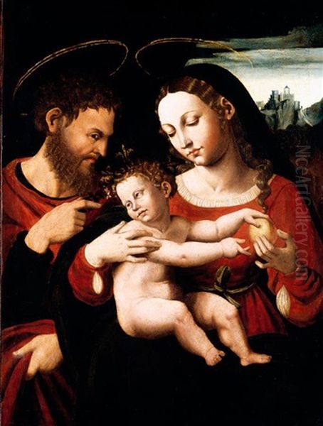 The Holy Family Oil Painting by Vicente Juan (de Juanes) Masip