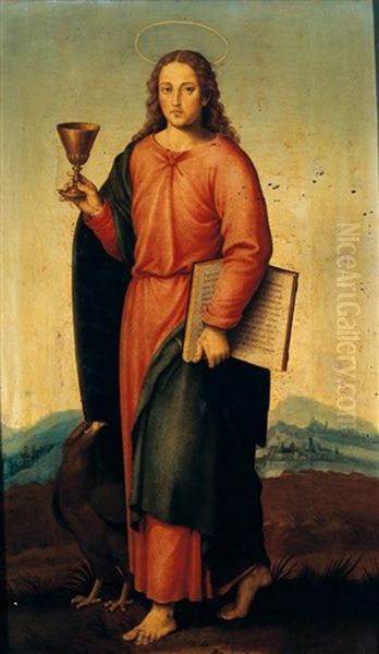 Saint John The Evangelist Oil Painting by Vicente Juan (de Juanes) Masip