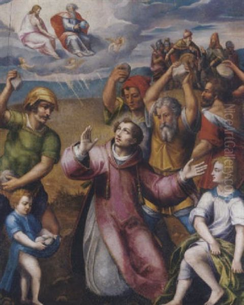 The Martyrdom Of Saint Stephen by Vicente Juan (de Juanes) Masip