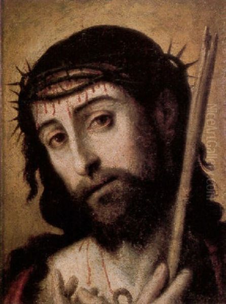 Ecce Homo Oil Painting by Vicente Juan (de Juanes) Masip