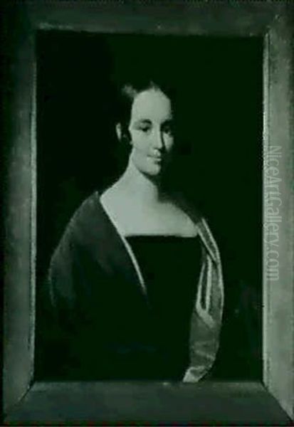 Mary Bradley Potter Babcock;                                George Reed Babcock Oil Painting by Benjamin Franklin Mason