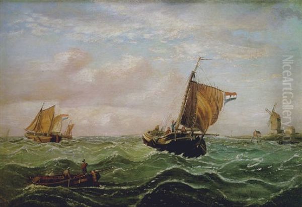 Costa De Holanda Oil Painting by George Finch Mason