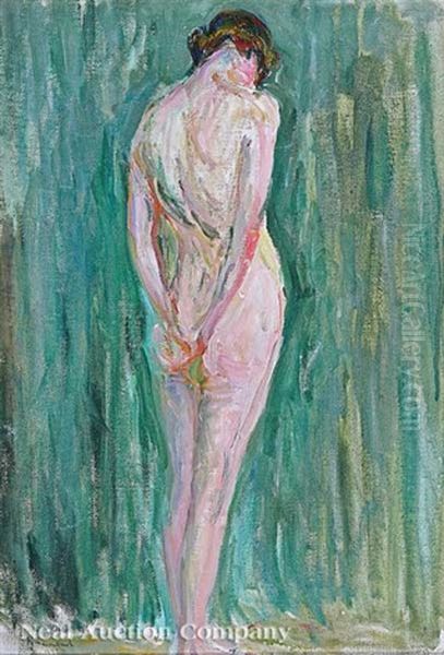 Standing Nude Oil Painting by Marguerite Lacamus Mason