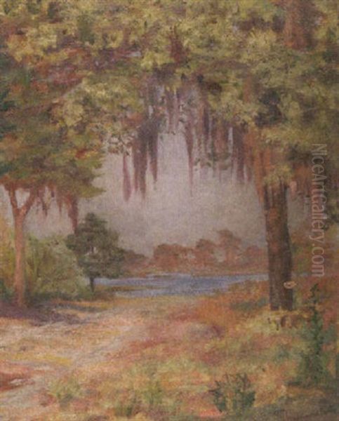 Trees With Spanish Moss Oil Painting by Marguerite Lacamus Mason