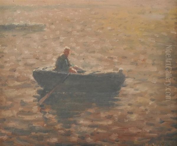 Fishing, The Antrim Coast Oil Painting by William Mason