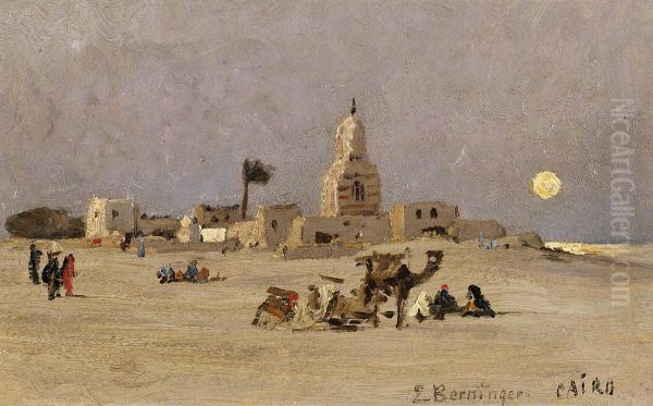 In Front Of Cairo Oil Painting by Edmund Berninger