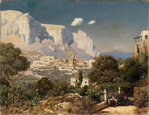 Blick Auf Capri Oil Painting by Edmund Berninger