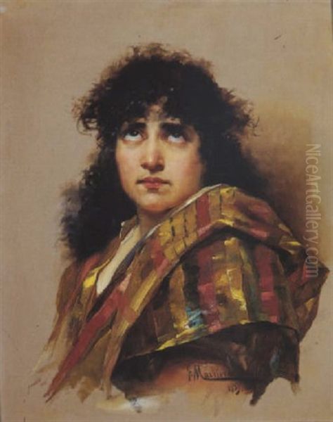 Mujer Arabe Oil Painting by Francisco Masriera Manovens