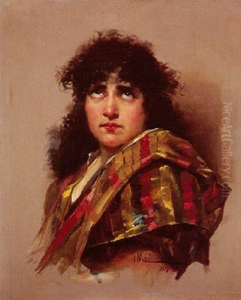 Mujer Arabe Oil Painting by Francisco Masriera Manovens