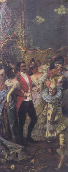 The Masked Ball Oil Painting by Francisco Masriera Manovens