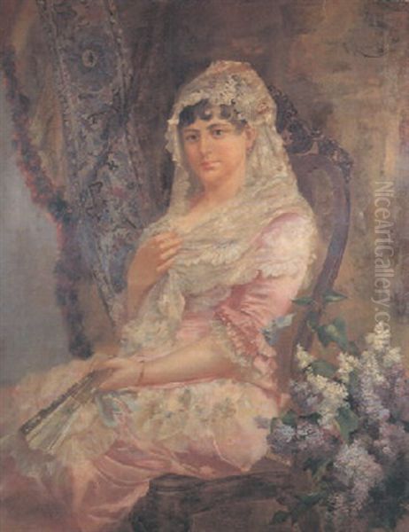 Retrato De Dama Oil Painting by Francisco Masriera Manovens