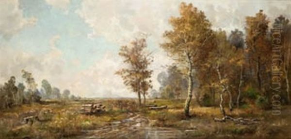 Paisaje Oil Painting by Jose Maria Masriera y Manovens