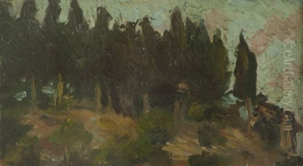 Paesaggio Oil Painting by Pompeo Massani