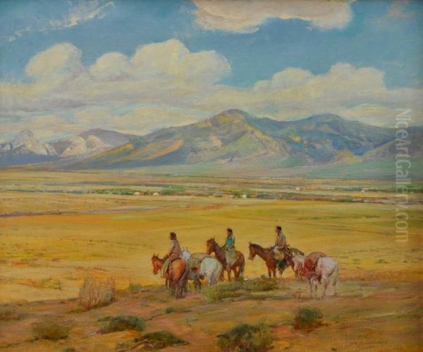 Sangre De Cristos Oil Painting by Oscar Edmund Berninghaus